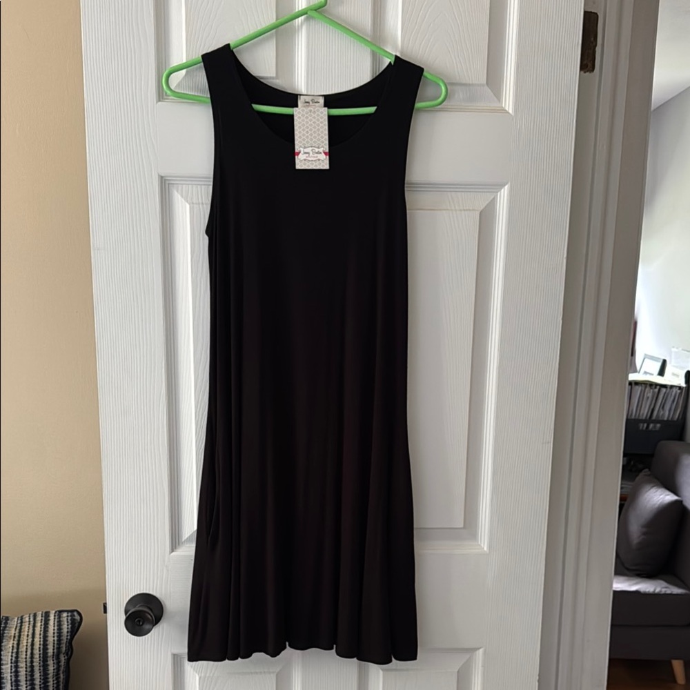 Black Sleeveless Scoop Neck Sundress